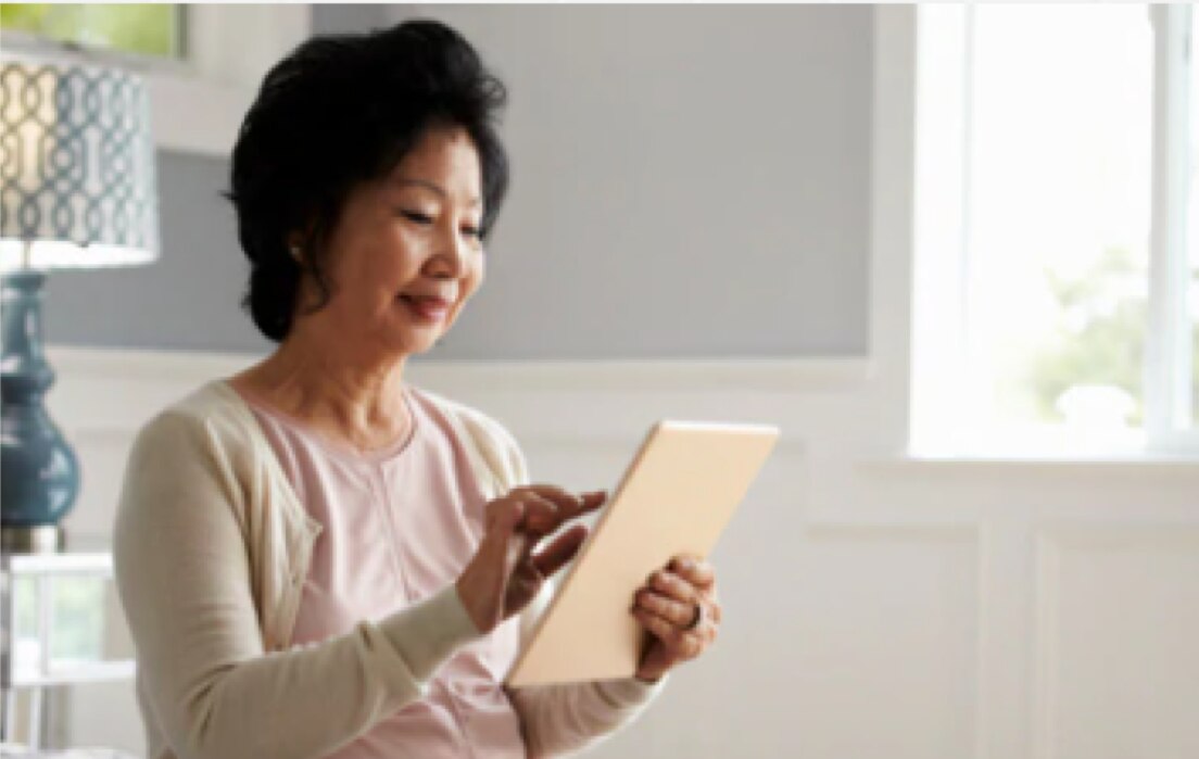 Woman using tablet