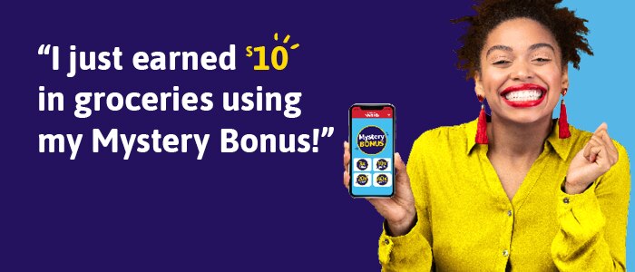 I just earned $10 in groceries using my Mystery Bonus