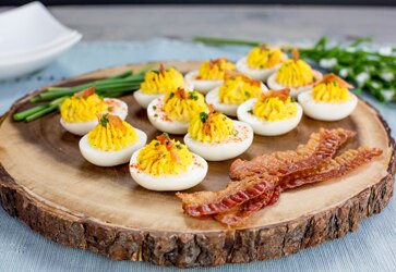 Bacon and Chive Deviled Eggs