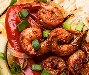 Cajun Shrimp Fajitas