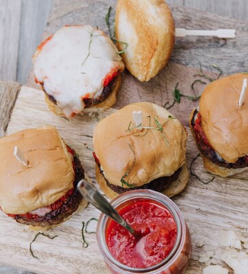Mini Meatball Parm Sliders
