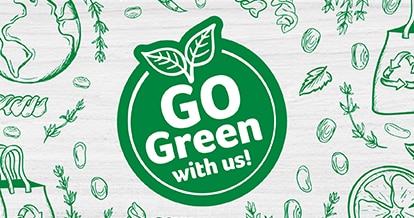 Go green with us!