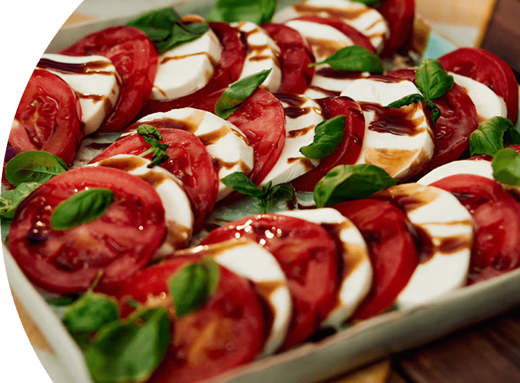Caprese Salad with Honey Balsamic Reduction