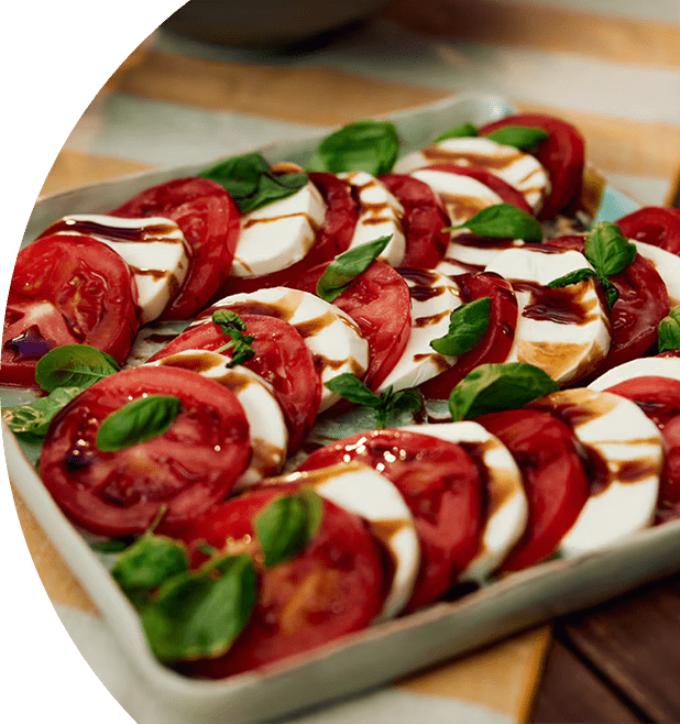 Caprese Salad with Honey Balsamic Reduction