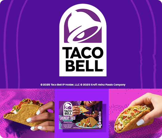 Taco Bell's new logo features a stylized taco, representing the brand's iconic menu item in a modern design.