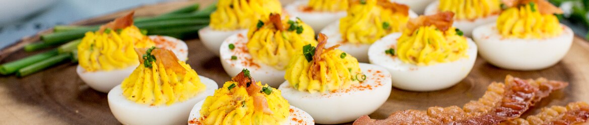 Bacon and Chive Deviled Eggs