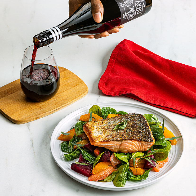 Crispy skin salmon with beetcitrus salad Recipe WinnDixie
